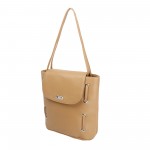 Beau Design Stylish  Cream Color Imported PU Leather Casual Tote Handbag With For Women's/Ladies/Girls